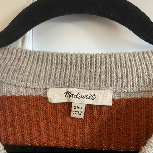 Madewell Westlake Stripe Crew Neck Sweater Grey Multi Size XS - Picture 5 of 5